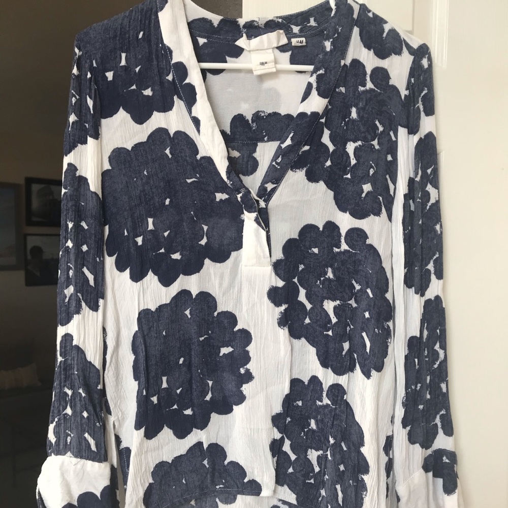 White and Blue Top